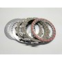 PARTI FRIZIONE-Serie Dischi Frizione Guarniti e Metallo per Moto Guzzi 125 250 TS 2C