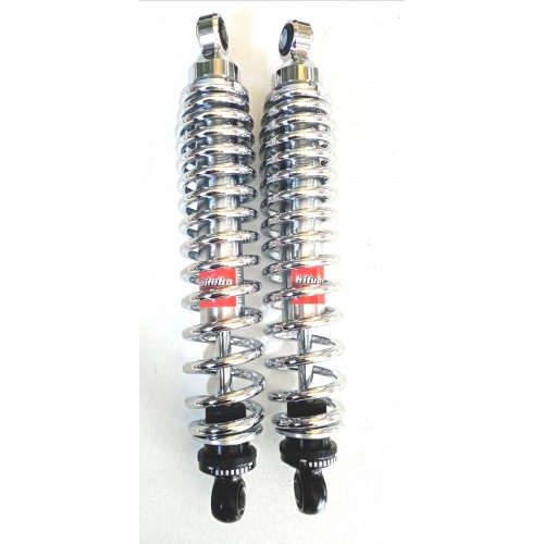 AMMORTIZZATORI e Ricambi-Coppia ammortizzatori "Bitubo" con Molla Cromata regolabile in Precarico ed Estensione per Moto Guzz...