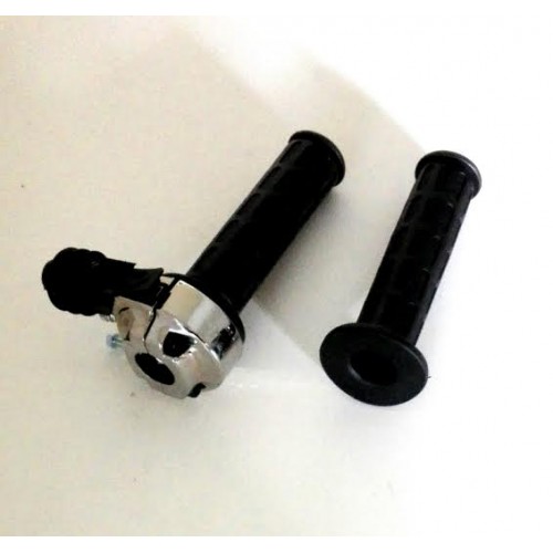 PARTI RICAMBI COMANDO GAS/STARTER-TRASMISSIONI-Comando Gas Cromato Si possono Collegare 2 Trasmissione - per Moto Guzzi, Nuov...