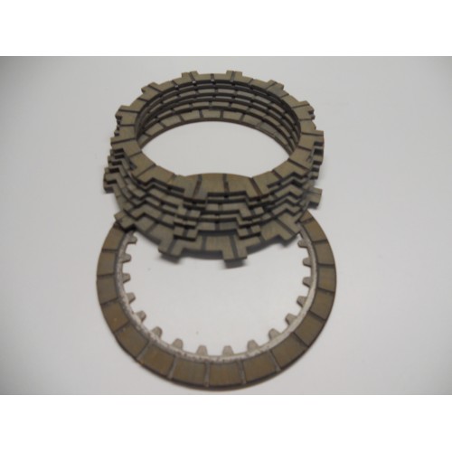 PARTI FRIZIONE-Serie Dischi Frizione Guarniti 6+17 Moto Guzzi Benelli 125 2C TS - 250 2C TS