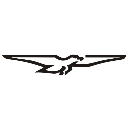 DECALCOMANIE - ADESIVI-Coppia adesivi Aquila Stilizzata Nera Lunghezza 10cm x 1,7cm- per Moto Guzzi Vari Modelli