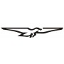 DECALCOMANIE - ADESIVI-Coppia adesivi Aquila Stilizzata Nera Lunghezza 10cm x 1,7cm- per Moto Guzzi Vari Modelli
