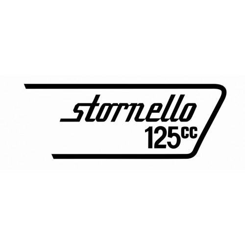 DECALCOMANIE - ADESIVI-Coppia adesivi neri fianchetti porta attrezzi Guzzi Stornello 125