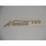 DECALCOMANIE - ADESIVI-Decalcomania Copriaccumulatore Oro-Rosso per Moto Guzzi Nevada 750 NT 94