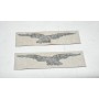 DECALCOMANIE - ADESIVI-Coppia Decalcomania DX e SX " Aquila " Oro-Nero mm 75 X15 per Moto Guzzi Vari Modelli