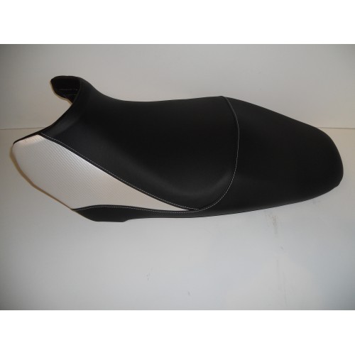 SELLE - COPRISELLA - Molle-Coprisella " Rivestimento " Nero-Bianco Effetto Carbonio per Moto Guzzi Breva 750 IE