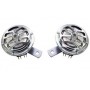 CLAXON - TROMBE-Coppia Claxon Cromati 12 V Suono Alto e Suono Acuto per Moto Guzzi 850,1000,SP Vari Modelli