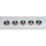 BULLONERIA-Distanzia-Rondelle-Anelli Seeger-Fascette.-Kit 5 dadi acciaio inox M8x1,25 per Moto Guzzi modelli vari.
