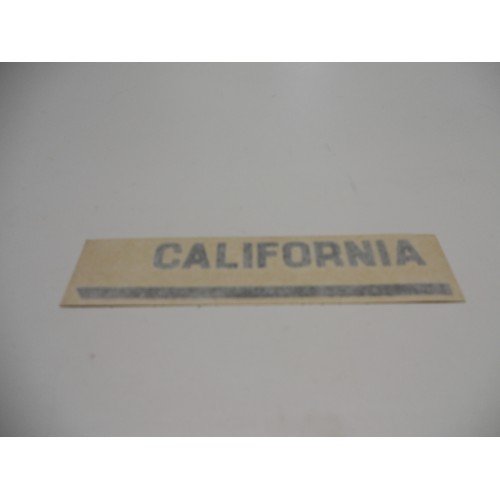 DECALCOMANIE - ADESIVI-Decalcomania Nera " CALIFORNIA" Fianchetto per Moto Guzzi 850 T3 California