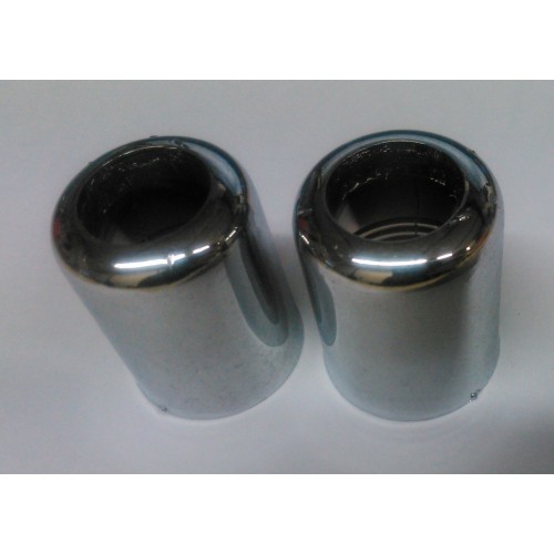 SPECCHI-Coppia cappucci cromato in plastica per morsetto specchio per Moto vari modelli D 13mm -D 19mm