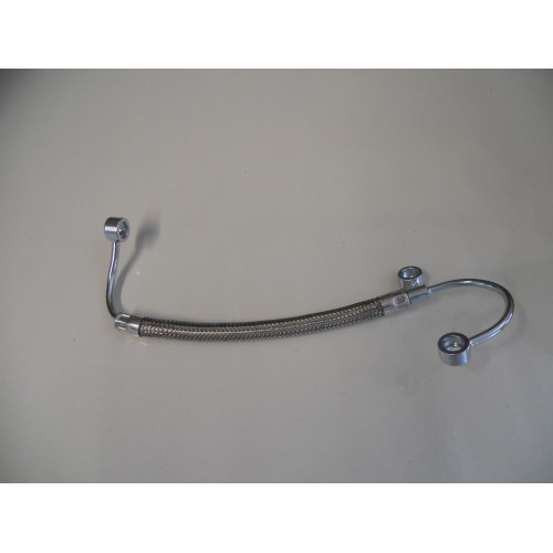 TUBAZIONE-OLIO-BENZINA-Bulloni Cavi Forati-Tubazione Mandata Olio dal Motore Alla Testa per Moto Guzzi Nuovo Falcone 500 - AM...