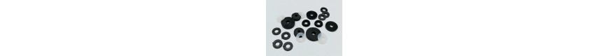 Rondelle-Borchie in Gomma-Plastica-Nylon