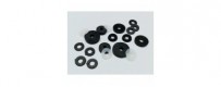 Rondelle-Borchie in Gomma-Plastica-Nylon