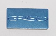 Targhetta adesiva " GRISO " Grigio misura 30x15mmper Moto Guzzi Griso