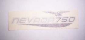 Decalcomania copriaccumulatore sx originale grigio/bianco per Moto Guzzi Nevada 750 Club