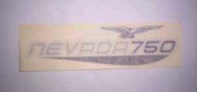 Decalcomania copriaccumulatore dx originale grigio/bianco per Moto Guzzi Nevada 750 Club