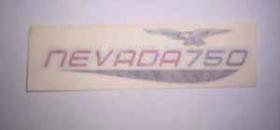 Decalcomania copriaccumulatore sx originale rosso/grigio per Moto Guzzi Nevada 750 Club