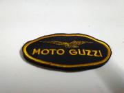 Etichetta in Stoffa a Strappo Nera per "Moto Guzzi"  cm 7x4