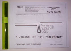 Catalogo ricambi x Guzzi 850 GT, 850 GT Calif