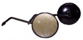 Specchio Tondo in Metallo Nero Dx D. mm. 120 per Moto Guzzi da 350 a 1100