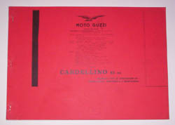 Catalogo Ricambi Copie Moto Guzzi " Cardellino 83cc "