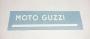 Adesivo Bianco " Moto Guzzi " cm 10 X 1,3 per Valigia Moto Guzzi 850 T3 California e Altre Applicazione